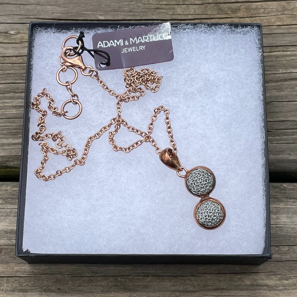 Adami & Martucci Necklaces bronze tone silver mesh